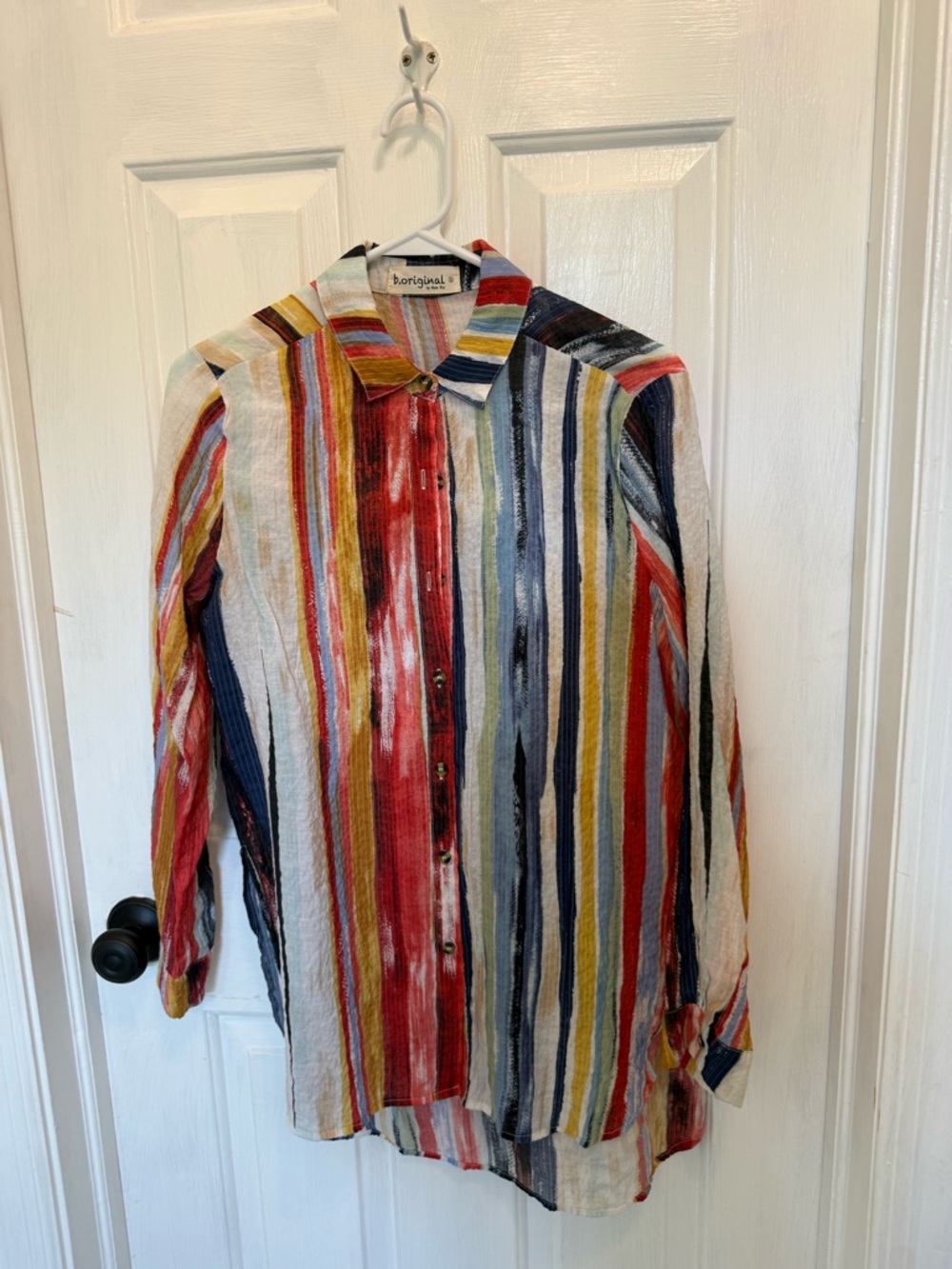 Women’s Multicolor Striped Button-Down Shirt by